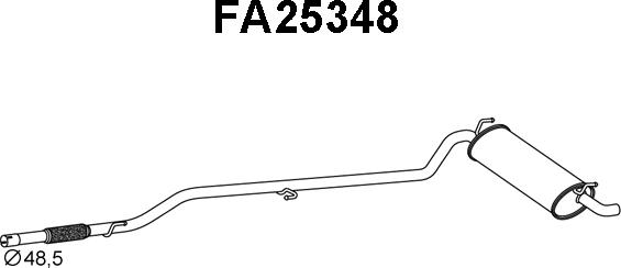 Veneporte FA25348 - Глушитель выхлопных газов, конечный autosila-amz.com