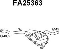 Veneporte FA25363 - Средний глушитель выхлопных газов autosila-amz.com