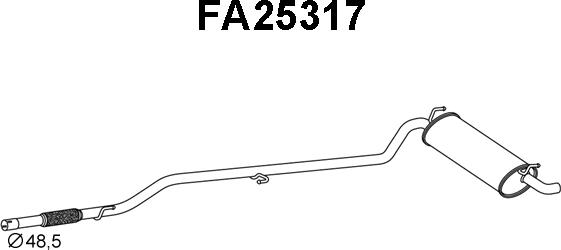 Veneporte FA25317 - Глушитель выхлопных газов, конечный autosila-amz.com