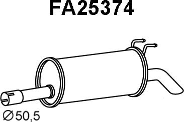 Veneporte FA25374 - Глушитель выхлопных газов, конечный autosila-amz.com