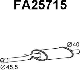 Veneporte FA25715 - Предглушитель выхлопных газов autosila-amz.com