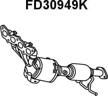 Veneporte FD30949K - Катализатор коллектора autosila-amz.com