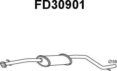 Veneporte FD30901 - Предглушитель выхлопных газов autosila-amz.com