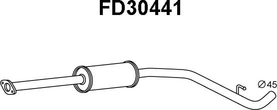 Veneporte FD30441 - Предглушитель выхлопных газов autosila-amz.com