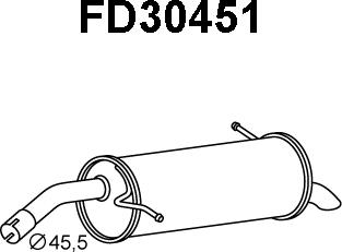 Veneporte FD30451 - Глушитель выхлопных газов, конечный autosila-amz.com