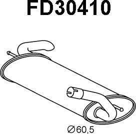 Veneporte FD30410 - Глушитель выхлопных газов, конечный autosila-amz.com