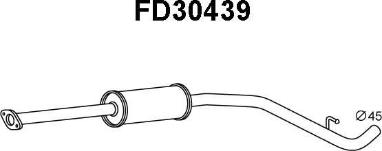 Veneporte FD30439 - Предглушитель выхлопных газов autosila-amz.com