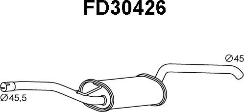 Veneporte FD30426 - Глушитель выхлопных газов, конечный autosila-amz.com