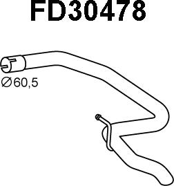 Veneporte FD30478 - Труба выхлопного газа autosila-amz.com