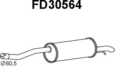 Veneporte FD30564 - Глушитель выхлопных газов, конечный autosila-amz.com