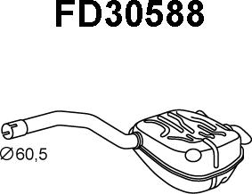 Veneporte FD30588 - Глушитель выхлопных газов, конечный autosila-amz.com