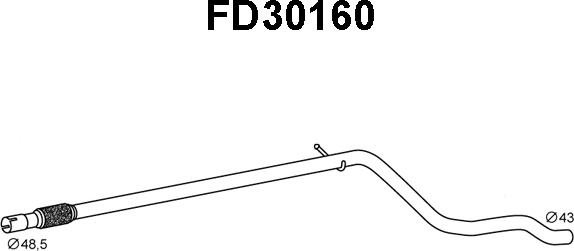Veneporte FD30160 - Труба выхлопного газа autosila-amz.com