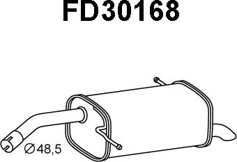Veneporte FD30168 - Глушитель выхлопных газов, конечный autosila-amz.com