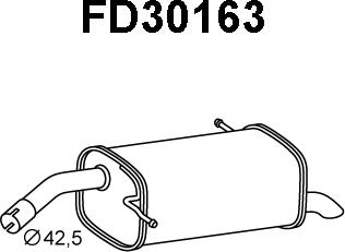 Veneporte FD30163 - Глушитель выхлопных газов, конечный autosila-amz.com