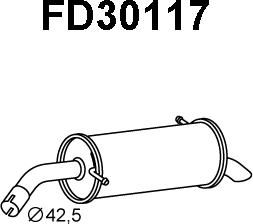 Veneporte FD30117 - Глушитель выхлопных газов, конечный autosila-amz.com