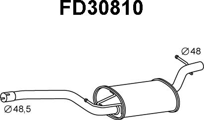 Veneporte FD30810 - Средний глушитель выхлопных газов autosila-amz.com