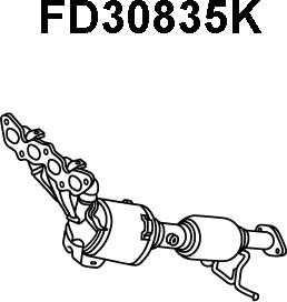 Veneporte FD30835K - Катализатор коллектора autosila-amz.com