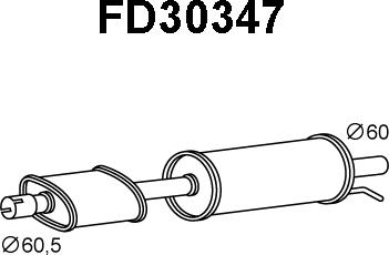 Veneporte FD30347 - Глушитель выхлопных газов, конечный autosila-amz.com