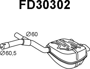 Veneporte FD30302 - Глушитель выхлопных газов, конечный autosila-amz.com