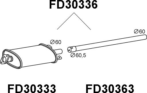 Veneporte FD30336 - Глушитель выхлопных газов, конечный autosila-amz.com