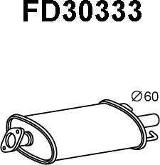 Veneporte FD30333 - Глушитель выхлопных газов, конечный autosila-amz.com