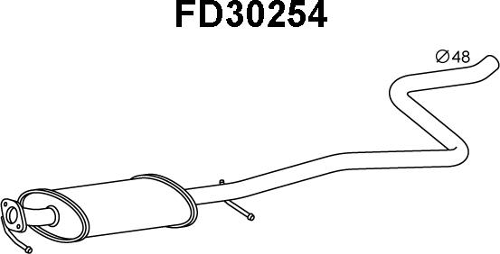 Veneporte FD30254 - Предглушитель выхлопных газов autosila-amz.com