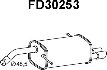 Veneporte FD30253 - Глушитель выхлопных газов, конечный autosila-amz.com