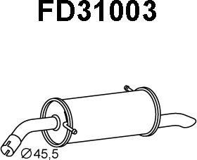 Veneporte FD31003 - Глушитель выхлопных газов, конечный autosila-amz.com