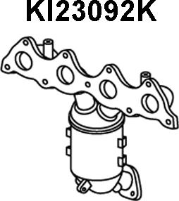 Veneporte KI23092K - Катализатор коллектора autosila-amz.com