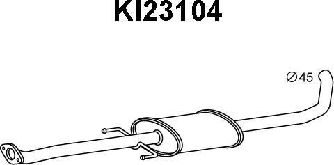 Veneporte KI23104 - Предглушитель выхлопных газов autosila-amz.com