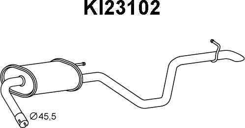 Veneporte KI23102 - Глушитель выхлопных газов, конечный autosila-amz.com