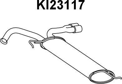 Veneporte KI23117 - Глушитель выхлопных газов, конечный autosila-amz.com