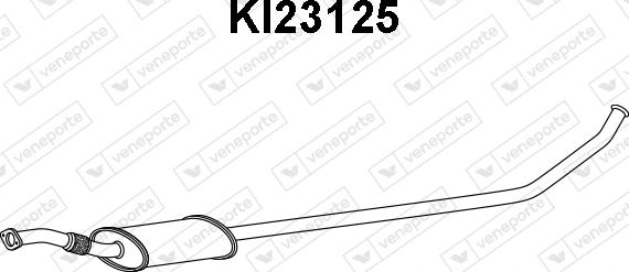 Veneporte KI23125 - Средний глушитель выхлопных газов autosila-amz.com