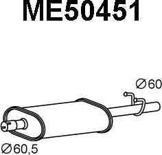 Veneporte ME50451 - Глушитель выхлопных газов, конечный autosila-amz.com