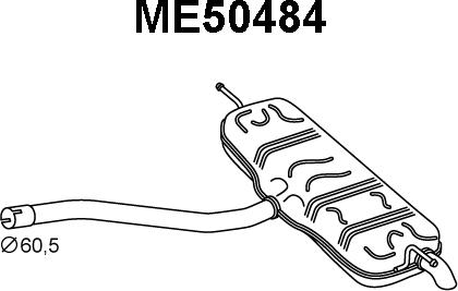 Veneporte ME50484 - Глушитель выхлопных газов, конечный autosila-amz.com