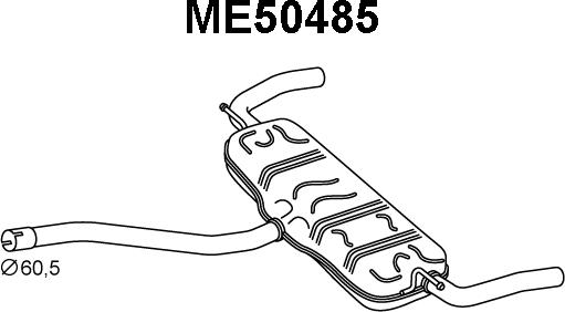 Veneporte ME50485 - Глушитель выхлопных газов, конечный autosila-amz.com