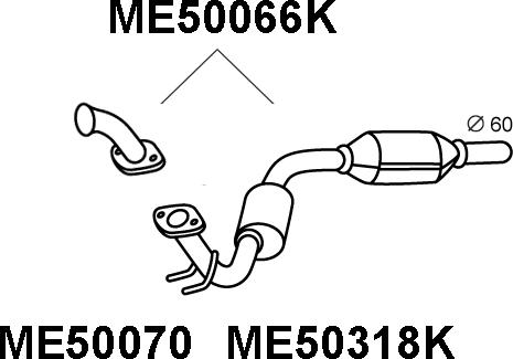 Veneporte ME50066K - Катализатор autosila-amz.com