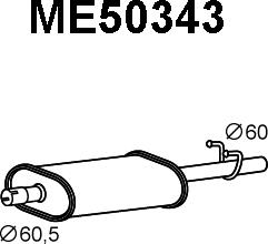 Veneporte ME50343 - Глушитель выхлопных газов, конечный autosila-amz.com