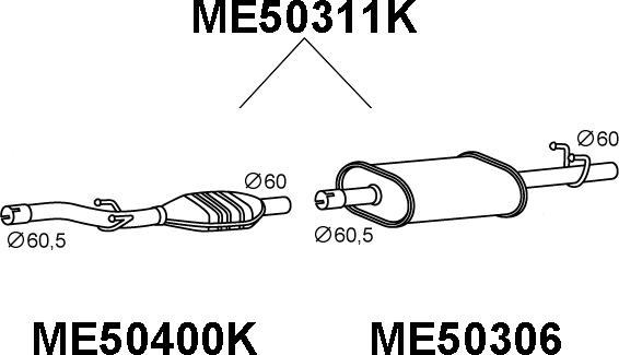 Veneporte ME50311K - Катализатор autosila-amz.com