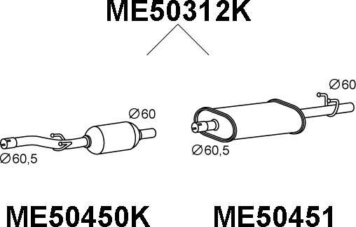 Veneporte ME50312K - Катализатор autosila-amz.com