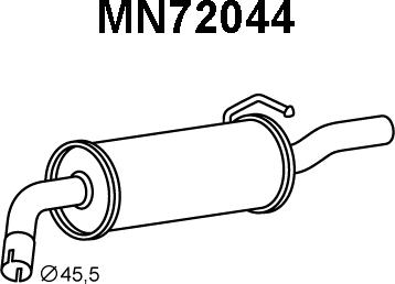 Veneporte MN72044 - Глушитель выхлопных газов, конечный autosila-amz.com