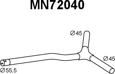 Veneporte MN72040 - Труба выхлопного газа autosila-amz.com