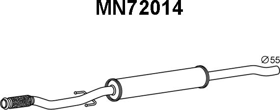 Veneporte MN72014 - Предглушитель выхлопных газов autosila-amz.com
