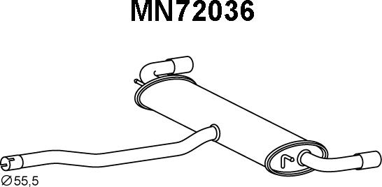 Veneporte MN72036 - Глушитель выхлопных газов, конечный autosila-amz.com
