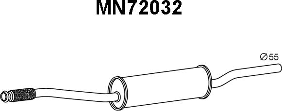 Veneporte MN72032 - Предглушитель выхлопных газов autosila-amz.com