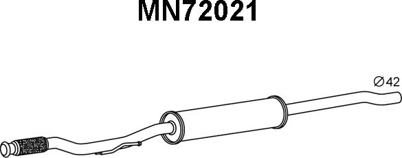 Veneporte MN72021 - Предглушитель выхлопных газов autosila-amz.com