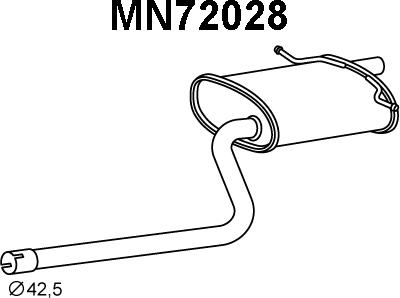 Veneporte MN72028 - Глушитель выхлопных газов, конечный autosila-amz.com