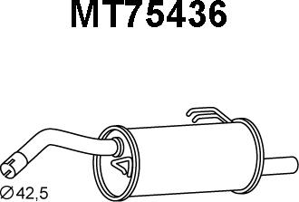 Veneporte MT75436 - Глушитель выхлопных газов, конечный autosila-amz.com
