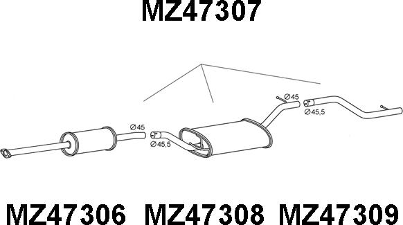 Veneporte MZ47307 - Глушитель выхлопных газов, конечный autosila-amz.com