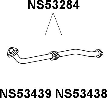Veneporte NS53284 - Труба выхлопного газа autosila-amz.com